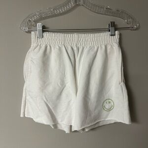 H&M White‎ SMILEY Sweat Shorts